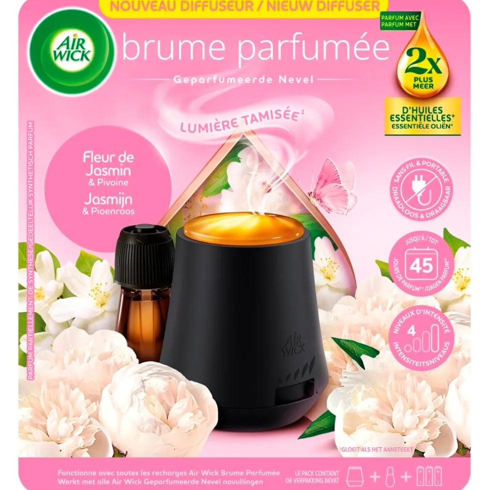 air-wick-essential-mist-kalmer-pltRUFsp-0.webp Discount Airwick Air Wick Essential Mist Kalmerende Jasmijn & Pioen Automatische Luchtverfrisser Starterkit