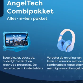 Best AngelTech Kinderpakket PRO MAX - Kindertablet + Kinderkoptelefoon