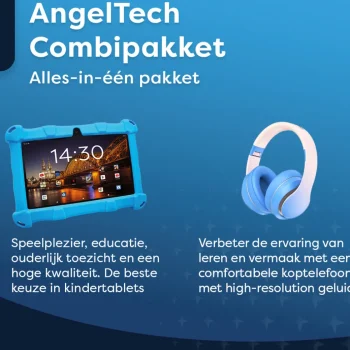 Hot AngelTech Kinderpakket SLIM - Kindertablet + Kinderkoptelefoon