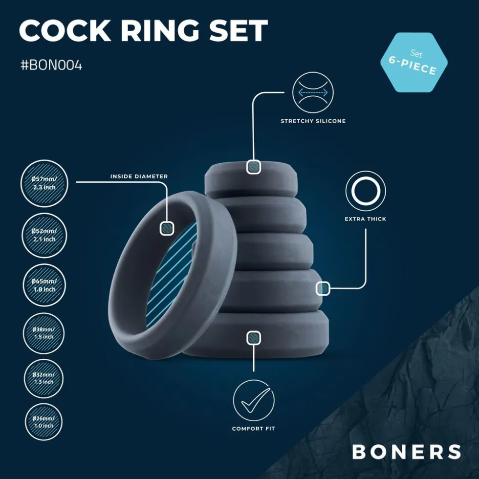 boners-6-delige-cockring-set-sXdWSQVK-1.webp Clearance Boners 6-Delige Cockring Set