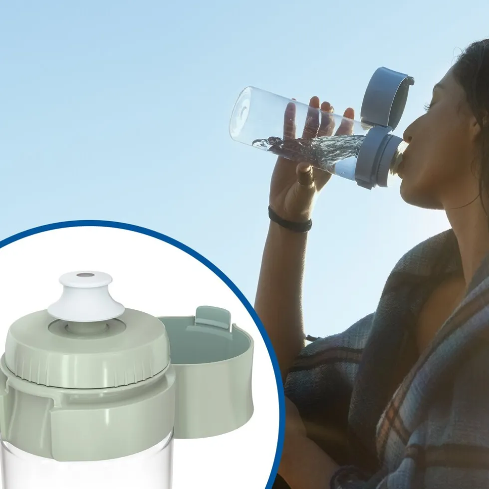 brita-waterfilterfles-vital-06-ocRAojOr-3.webp Outlet BRITA Waterfilterfles Vital 0.6L Lichtgroen Inclusief 2 MicroDisc Single Unit