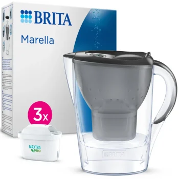 Discount BRITA Waterfilterkan Marella Cool 2.4L Grijs Incl. 3 MAXTRA PRO Waterfilterpatroon