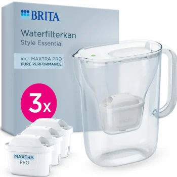 Outlet BRITA Waterfilterkan Style Essential Wit (2,4L) Incl. 3x MAXTRA PRO Pure Performance