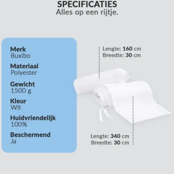 Discount Buxibo Baby Bed Omrander Bedbumper Hoofdbeschermer Set Van 2