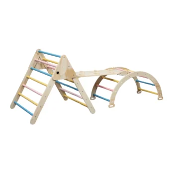 Best Buxibo Driehoek Plus Klimboog Montessori Houten Speelgym Glijbaan