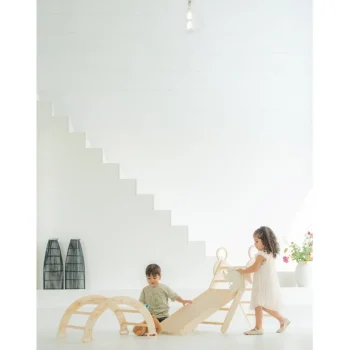 Online Buxibo Mini Houten Klimrek Met Klimboog & Klimhelling Met Glijbaan Montessori Speelgym