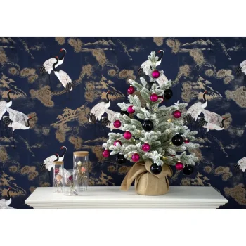 Best Cambridge Flocked Verlichte Tafelkerstboom