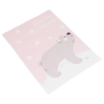 New Cangaroo Dreamy Bear Pink 75 X 100 Cm Wiegdeken