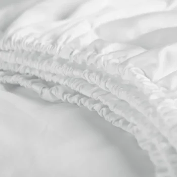 New Cinderella Dubbele Splittopper Hoeslaken Jersey Katoen Stretch - White 180x200/210cm