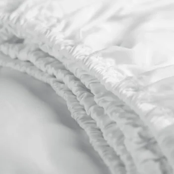 Outlet Cinderella Dubbele Splittopper Hoeslaken Katoen Weekend - White 180x210cm