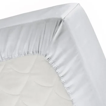 Online Cinderella Topper Hoeslaken Katoen Satijn - Licht Grey 90x210cm