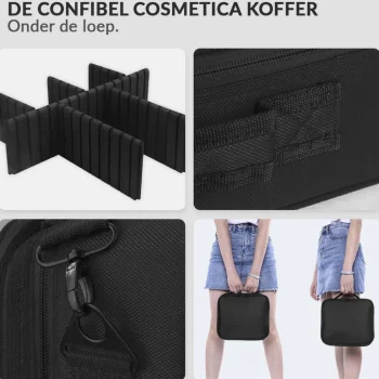 New Confibel Cosmetica Koffer Make-up Koffer Met Verstelbare Vakken