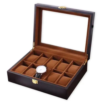 Clearance Confibel Horloge Box Voor Uw Juwelen En Sieraden 10 Compartimenten Met Kussentjes