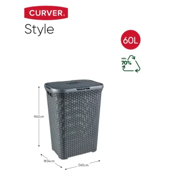 Hot Curver Style Wasmand Met Deksel