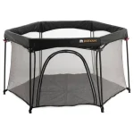 Outlet Mooiys Deryan Draagbare Kinderbox Zwart Vaste Matrasbodem Reisbox Campingbedje