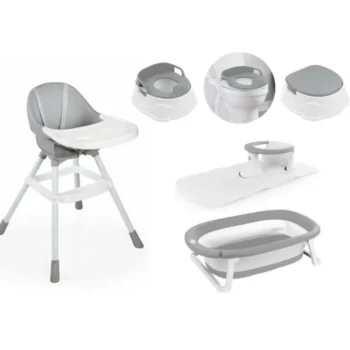 Hot Dolu Baby Bad & Kinderstoel 6-delig Set