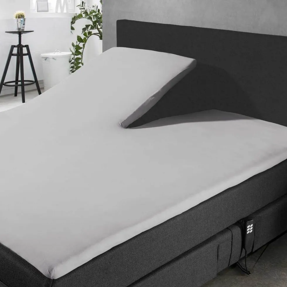 elegance-splittopper-hoeslaken-MjmiOyUb-1.webp Sale Elegance Splittopper Hoeslaken Jersey Katoen Stretch - Licht Grijs 160x200cm