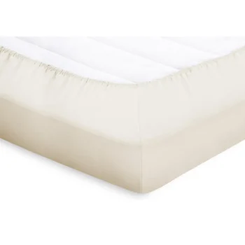 Sale Elegance Topper Hoeslaken Katoen Perkal - Ivoor 90x200cm
