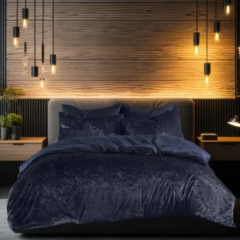 Discount Eleganzzz Dekbedovertrek Crushed Velvet - Royale Blue 140x200/220cm
