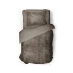 Best Eleganzzz Dekbedovertrek Flanel Fleece - Taupe Grey 140x200/220cm