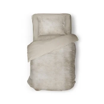 Best Eleganzzz Dekbedovertrek Flanel Fleece - Beige 140x200/220cm