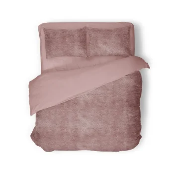 Discount Eleganzzz Dekbedovertrek Flanel Fleece - Old Rose 240x200/220cm