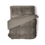 Sale Eleganzzz Dekbedovertrek Flanel Fleece - Taupe Grey 200x200/220cm