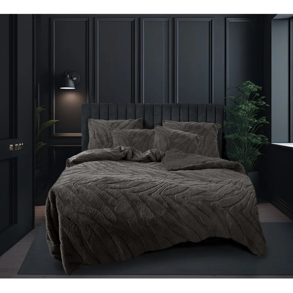 eleganzzz-dekbedovertrek-jacqu-IRgHVygN-1.webp Clearance Eleganzzz Dekbedovertrek Jacquard Rabbit Fur - Taupe Grey 240x200/220cm