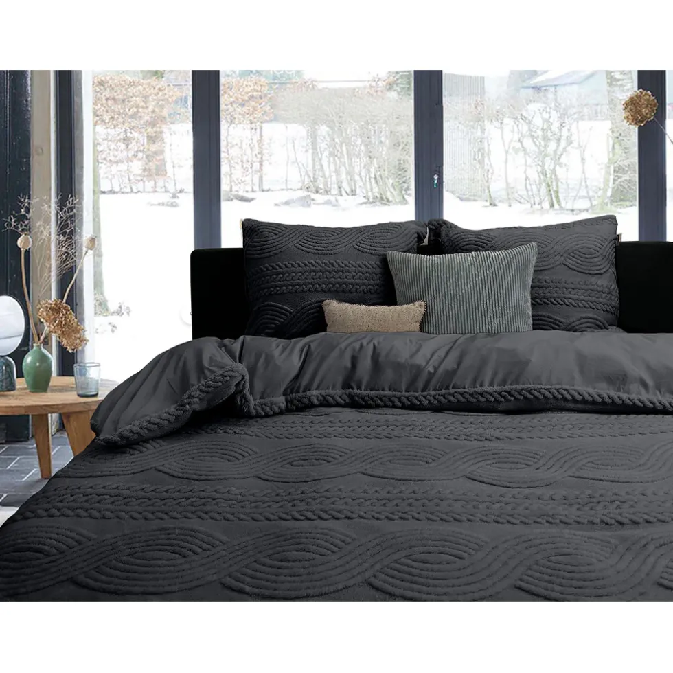 eleganzzz-dekbedovertrek-jacqu-RCXRaPyM-2.webp Online Eleganzzz Dekbedovertrek Jacquard Teddy Pluche - Dark Grey 140x200/220cm