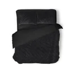 Hot Eleganzzz Dekbedovertrek Jacquard Rabbit Fur - Black 200x200/220cm
