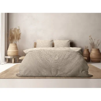 Best Eleganzzz Dekbedovertrek Micro Mink Leopard - Royal Sand 140x200/220cm