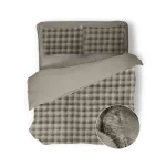 Online Eleganzzz Dekbedovertrek Shiny Bubble Pom Pom Flanel Fleece - Beige 200x200/220cm