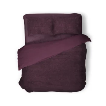 Hot Eleganzzz Dekbedovertrek Teddy Pluche - Bordeaux 240x200/220cm
