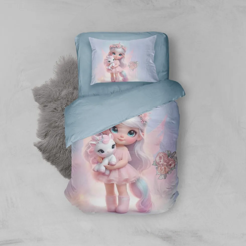 eleganzzz-kinder-dekbedovertre-LeTLseTP-4.webp Fashion Eleganzzz Kinder Dekbedovertrek Micropercal Princess Nights - Multi 140x220/240cm