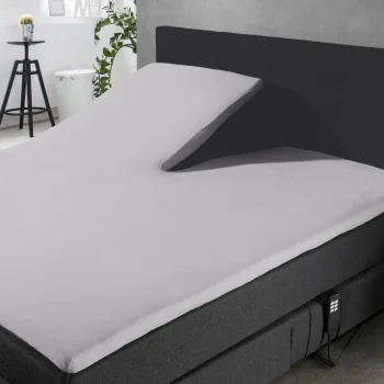New Eleganzzz Splittopper Hoeslaken Jersey Katoen Stretch - Licht Grijs 160x200cm