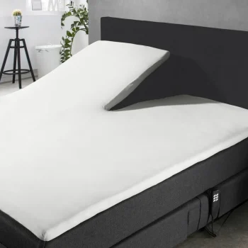 New Eleganzzz Splittopper Hoeslaken Jersey Katoen Stretch - Wit 160x200cm