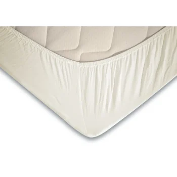 Clearance Eleganzzz Topper Hoeslaken Jersey Katoen Stretch - Ivoor 180x210/220cm - 200x200cm