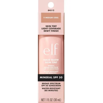 Discount ELF E.l.f. Halo Glow SPF50 9 Medium Cool Skin Tint