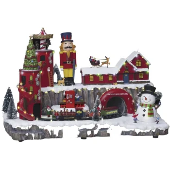 Outlet Fééric Lights And Christmas Verlicht Kerstdorp Santa's Workshop