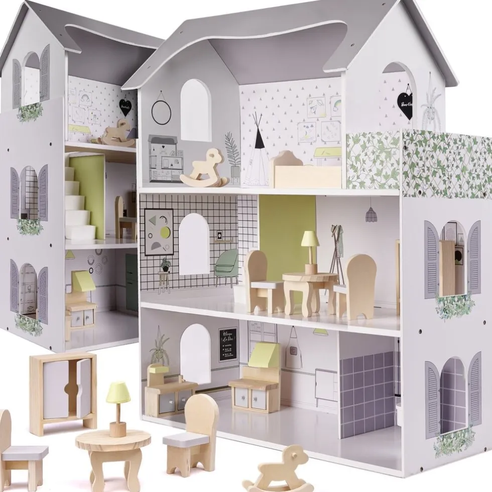 ikonka-luxe-xl-houten-poppenhu-ZavfaYTy-0.webp Fashion Ikonka Luxe XL Houten Poppenhuis Met Meubels