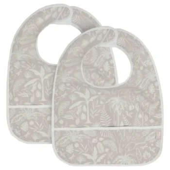 Outlet Jollein Botanical Nougat 2-pack Waterproof Slabber