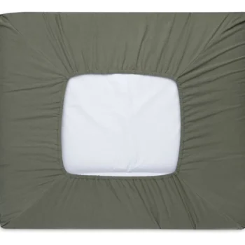 Sale Jollein Pure Knit Leaf Green 75 X 85 Cm GOTS Aankleedkussenhoes