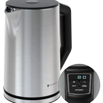 Online KitchenBrothers Dubbelwandige Waterkoker Met Temperatuurregeling