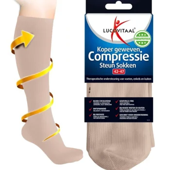 Discount Lucovitaal Koper Geweven Compressie Steun Kousen
