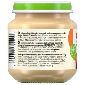 Hot Kruidvat 4+M Bio Appel & Banaan Fruithapje