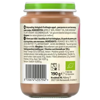 New Kruidvat 6+M Bio Appel, Peer & Kers Fruithapje