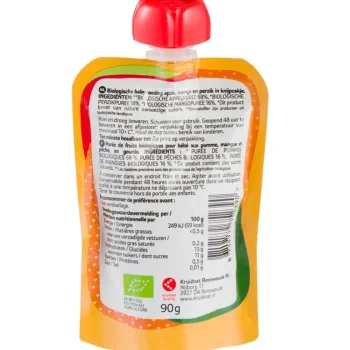 Hot Kruidvat 6+M Bio Mango-Perzik Met Appel Knijpzakje