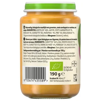 Discount Kruidvat 8+M Bio Groenten, Zoete Aardappel & Rund Maaltijd