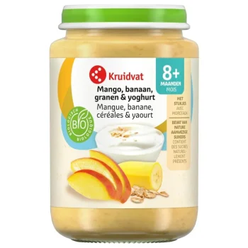 Fashion Kruidvat 8+M Bio Mango, Banaan, Granen & Yoghurt Fruithapje
