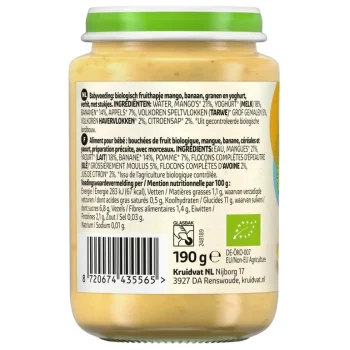 Fashion Kruidvat 8+M Bio Mango, Banaan, Granen & Yoghurt Fruithapje